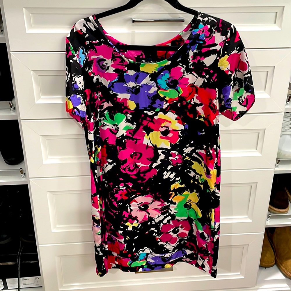Multicolor floral print mini dress